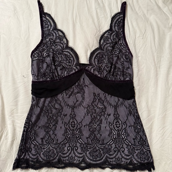 Moda International Lace Camisole Small – Y2K Goth Romantic Slip Tank - Picture 1 of 5